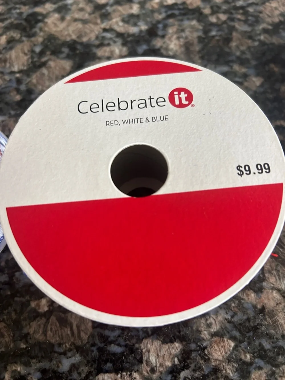 CELEBRATE IT WIRED RIBBON USA GNOMES 1.5